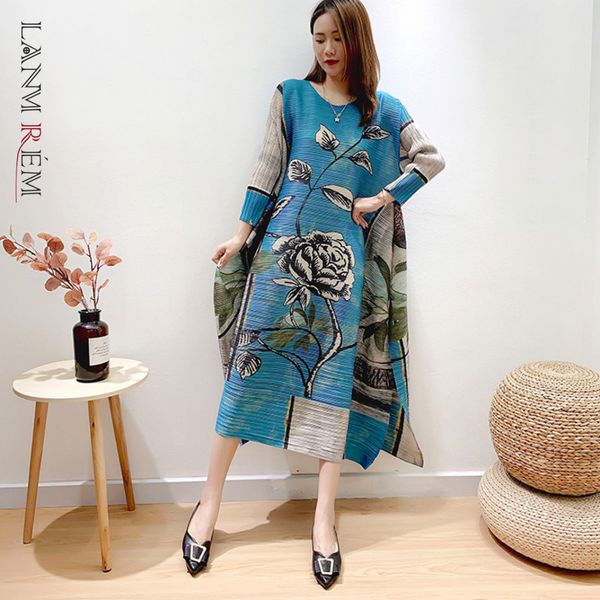 round neck batwing sleeves dress printed a-line loose big size summer and spring pleated maxi dresses wn15705 210507, Black;gray
round neck batwing sleeves dress printed a-line loose big size summer and spring pleated maxi dresses wn15705 210507, Black;gray
