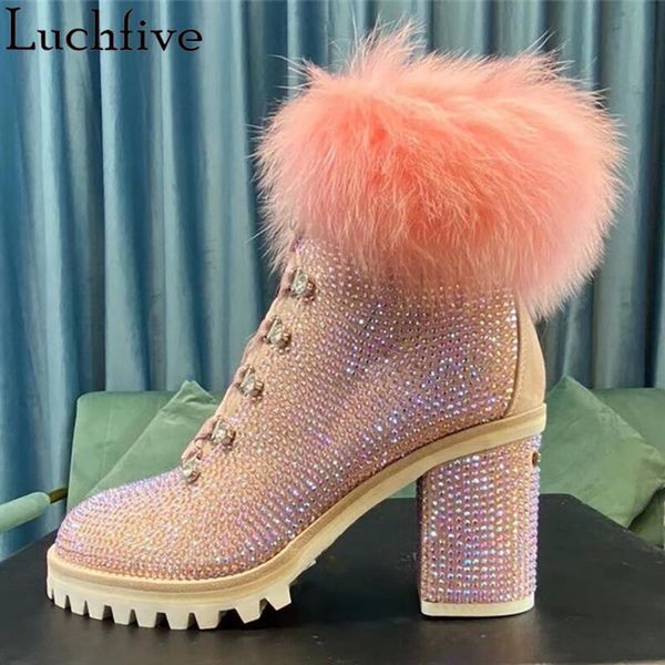 boots pink crystals wool winter round toe platform shoes women lace up party diamond high heels women's, Black
boots pink crystals wool winter round toe platform shoes women lace up party diamond high heels women's, Black
