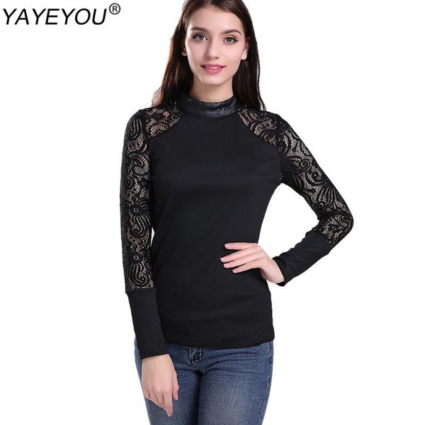 women's casual ol lace blouse long sleeve crochet femme shirt sheer turtleneck patchwork autumn blouses & shirts, White
women's casual ol lace blouse long sleeve crochet femme shirt sheer turtleneck patchwork autumn blouses & shirts, White