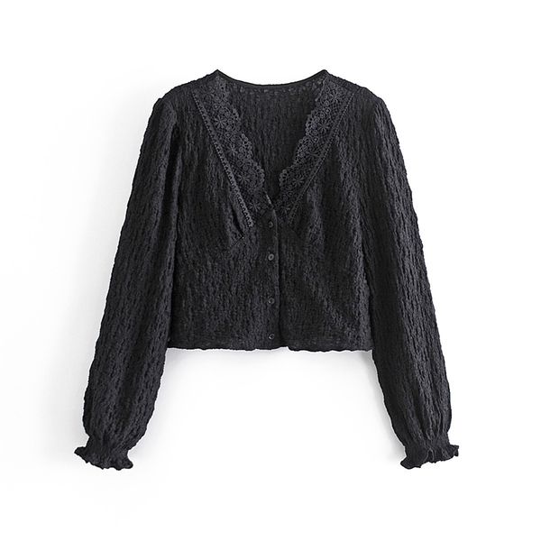 women spring summer blouse shirt lace v-neck long sleeve short shirts women's ol female fashion 210524, White
women spring summer blouse shirt lace v-neck long sleeve short shirts women's ol female fashion 210524, White