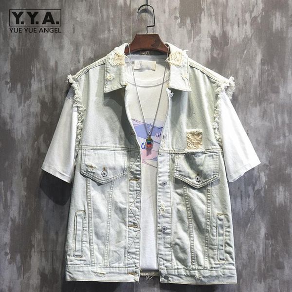 men's vests vintage japanese style denim men tassel sleeveless waistcoat loose hole ripped wash distressed casual vest jackets male, Black;white
men's vests vintage japanese style denim men tassel sleeveless waistcoat loose hole ripped wash distressed casual vest jackets male, Black;white
