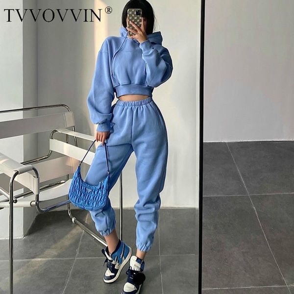 cotton hooded short pocket plush thick sweatshirt + high waist loose legged pant trousers two pieces set gqui women's piece pants, White
cotton hooded short pocket plush thick sweatshirt + high waist loose legged pant trousers two pieces set gqui women's piece pants, White