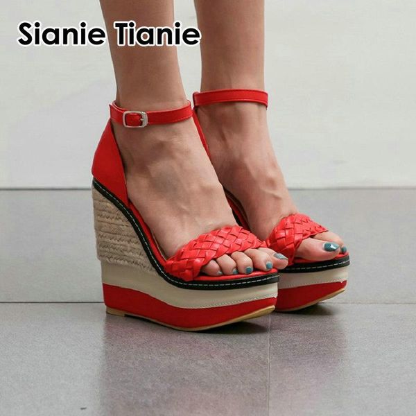 sianie tianie 2021 summer contrast color peep toe platform super high heels woman gladiator sandals espadrilles wedges, Black
sianie tianie 2021 summer contrast color peep toe platform super high heels woman gladiator sandals espadrilles wedges, Black