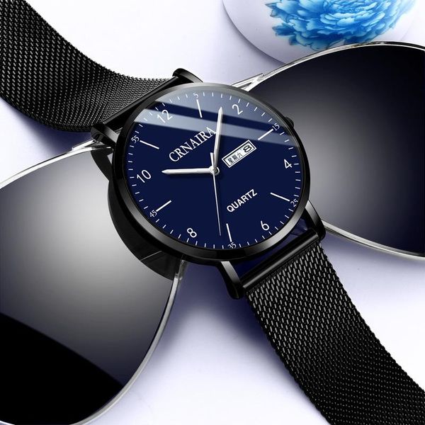wristwatches 2021 men's watch style quartz fashion net black steel belt factory direct sales, Slivery;brown
wristwatches 2021 men's watch style quartz fashion net black steel belt factory direct sales, Slivery;brown