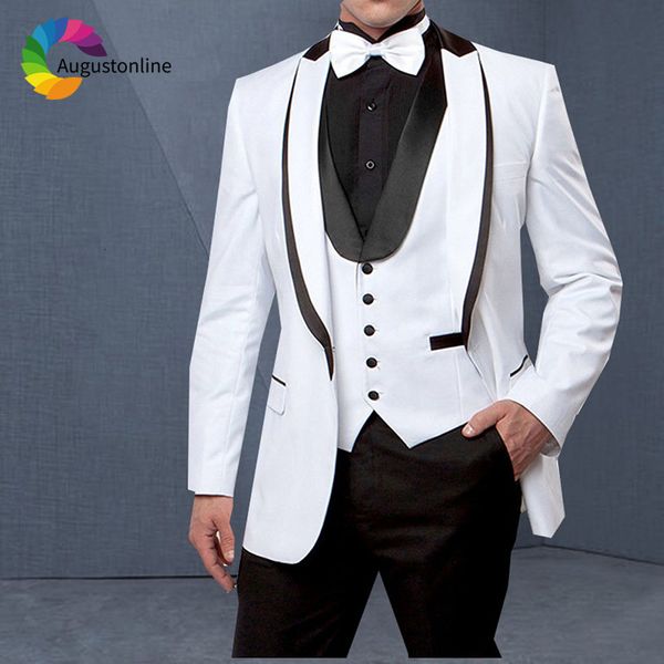 men's suits & blazers white shawl lapel men for wedding bridegroom groom regular fit formal blazer tuxedo terno masculino man, White;black
men's suits & blazers white shawl lapel men for wedding bridegroom groom regular fit formal blazer tuxedo terno masculino man, White;black