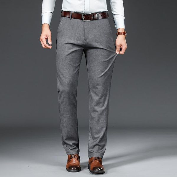 men's pants 2021 autumn and winter contains wool regular fit stretch casual business fashion straight trousers male brand, Black
men's pants 2021 autumn and winter contains wool regular fit stretch casual business fashion straight trousers male brand, Black