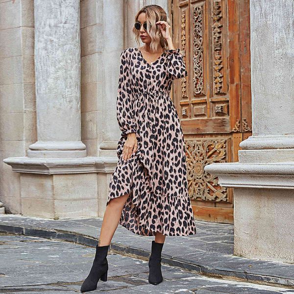 paris girl autumn single breasted full sleeve dress women's fashion v-neck high waist lace-up leopard print casual long dresses 210524, Black;gray
paris girl autumn single breasted full sleeve dress women's fashion v-neck high waist lace-up leopard print casual long dresses 210524, Black;gray