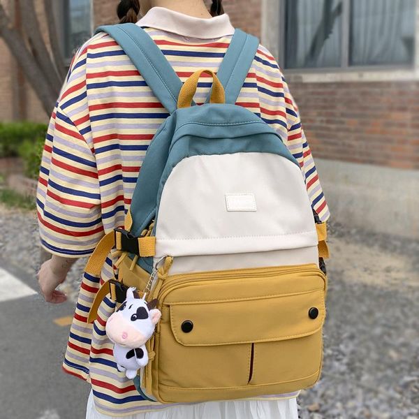 contrast color women backpack female waterproof nylon travel bag fashion multiple pocket schoolbag for teenage girls style
contrast color women backpack female waterproof nylon travel bag fashion multiple pocket schoolbag for teenage girls style