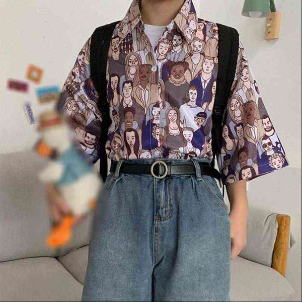 personality cartoon womens blouses print shirt chic wild short sleeve women turn down collar casual top, White
personality cartoon womens blouses print shirt chic wild short sleeve women turn down collar casual top, White
