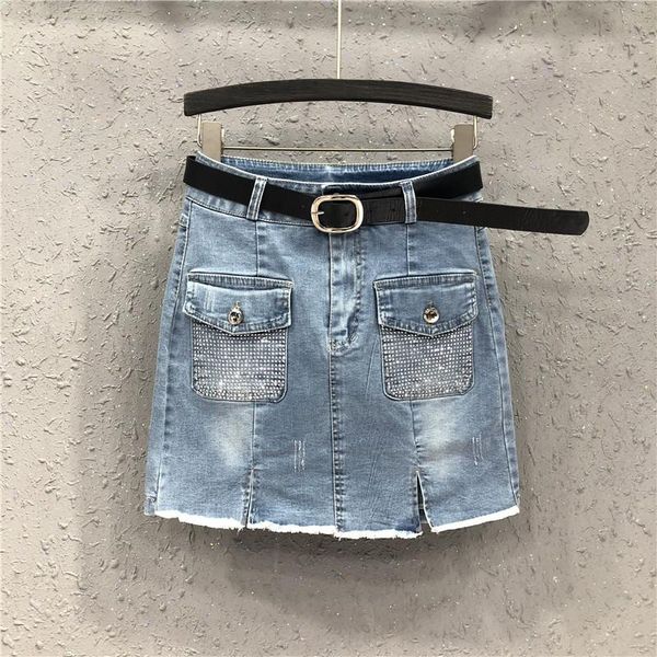 package hip denim skirt women summer fashion rhinestones pocket waist mini casual a-line short skirts, Black
package hip denim skirt women summer fashion rhinestones pocket waist mini casual a-line short skirts, Black