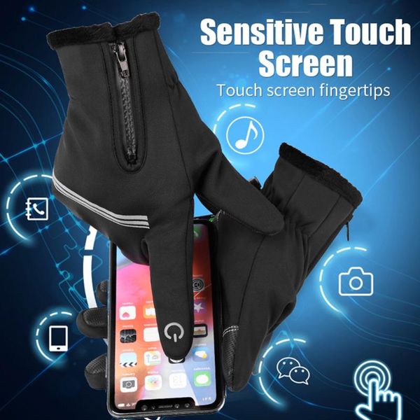 cycling gloves winter fleece cold waterproof touch screen outdoor mountain bike hiking, Black
cycling gloves winter fleece cold waterproof touch screen outdoor mountain bike hiking, Black