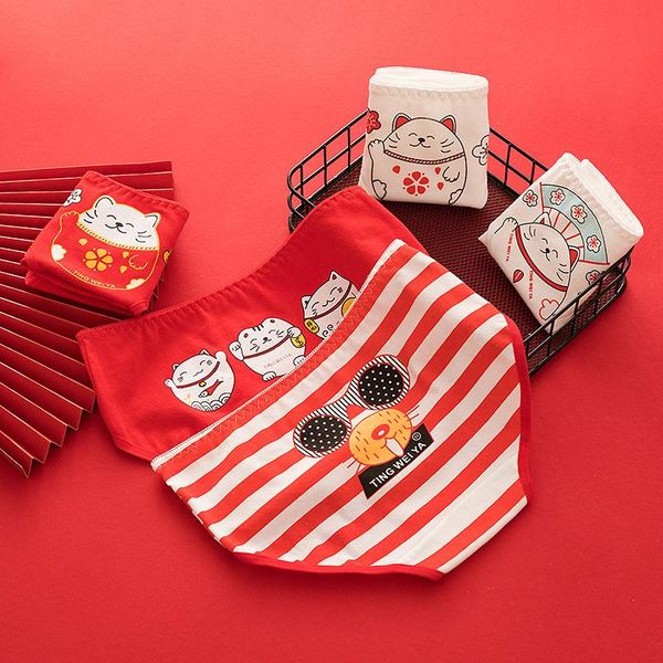 women's panties lucky cat china red cotton cartoon cute sweet ladies underwear women floral, Black;pink
women's panties lucky cat china red cotton cartoon cute sweet ladies underwear women floral, Black;pink