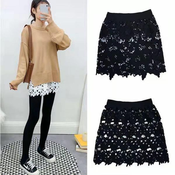 layering fake high waist womens skirt lower sweep half length splitting a version lace plus size casual skirts, Black
layering fake high waist womens skirt lower sweep half length splitting a version lace plus size casual skirts, Black