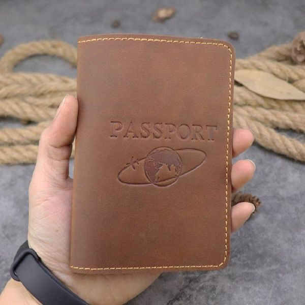 card holders travel passport covers holder multifunctional business storage bag foldable vintage leather id, Brown;gray
card holders travel passport covers holder multifunctional business storage bag foldable vintage leather id, Brown;gray