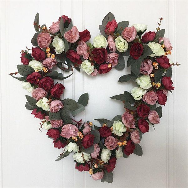 decorative flowers & wreaths 2021 artificial heart-shaped rose wreath spring outdoor for front door
decorative flowers & wreaths 2021 artificial heart-shaped rose wreath spring outdoor for front door