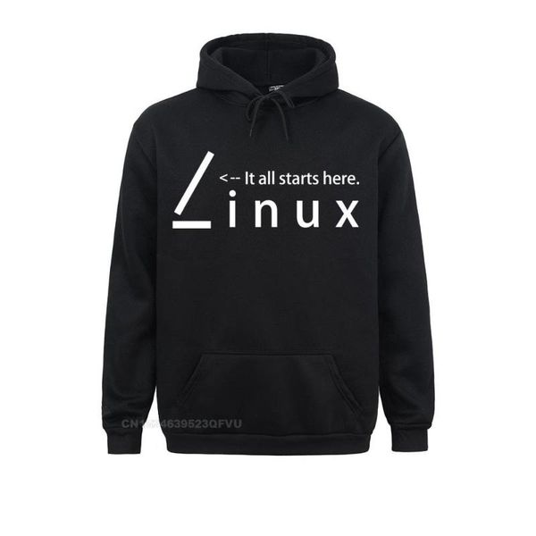 men's hoodies & sweatshirts men hoodie linux it all starts here novelty cotton tees fitness harajuku women round collar clothes printed, Black
men's hoodies & sweatshirts men hoodie linux it all starts here novelty cotton tees fitness harajuku women round collar clothes printed, Black