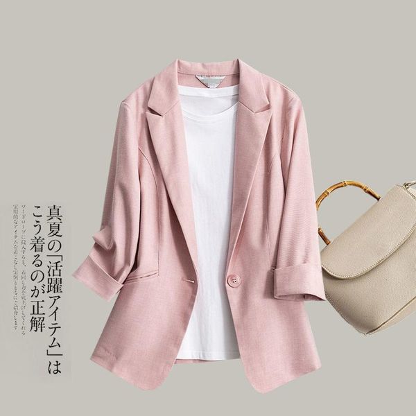 women's suits & blazers 2021 spring and summer 7-point sleeve thin fashion plus size suit coat women 's short top, White;black
women's suits & blazers 2021 spring and summer 7-point sleeve thin fashion plus size suit coat women 's short top, White;black