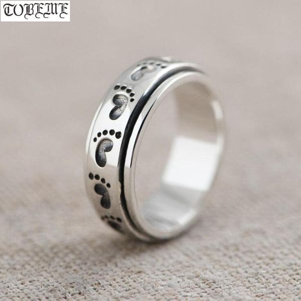 100% 925 silver foot-print spinning ring sterling turning pure good luck cluster rings, Golden;silver
100% 925 silver foot-print spinning ring sterling turning pure good luck cluster rings, Golden;silver
