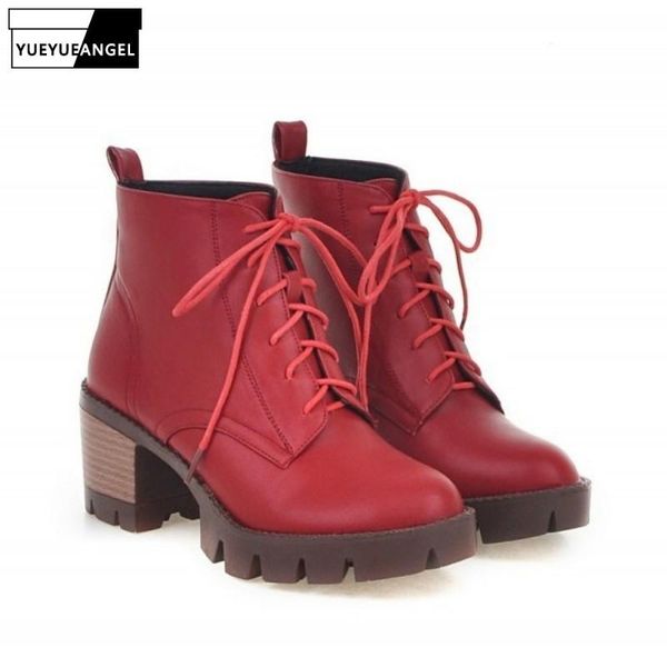 england style high heel boots women autumn platform thick pointed toe ankle street pu leather black plus size
england style high heel boots women autumn platform thick pointed toe ankle street pu leather black plus size
