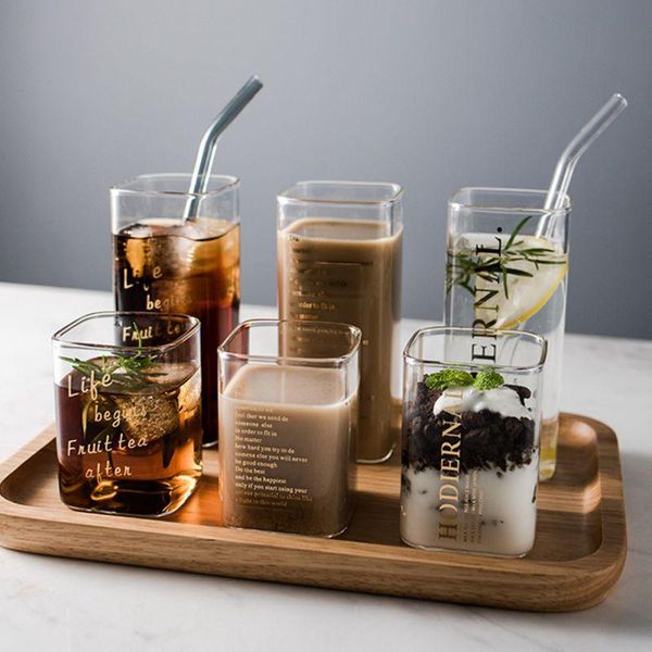 250/400ml square glass mug gold letter printing breakfast milk coffee cup crystal transparent home drinkware wine glasses
250/400ml square glass mug gold letter printing breakfast milk coffee cup crystal transparent home drinkware wine glasses