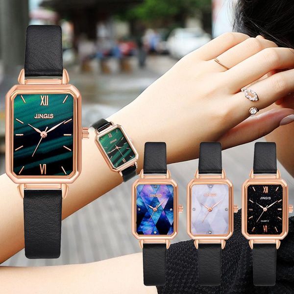 wristwatches jinjis women rectangular face casual quartz leather strap watch wristwatch bracelet luxury relogio femenino, Slivery;brown
wristwatches jinjis women rectangular face casual quartz leather strap watch wristwatch bracelet luxury relogio femenino, Slivery;brown