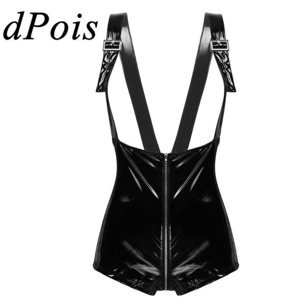 womens overalls wet look patent leather adjustable straps high waist mesh splice side zippered crotch suspender booty shorts women's, White;black
womens overalls wet look patent leather adjustable straps high waist mesh splice side zippered crotch suspender booty shorts women's, White;black