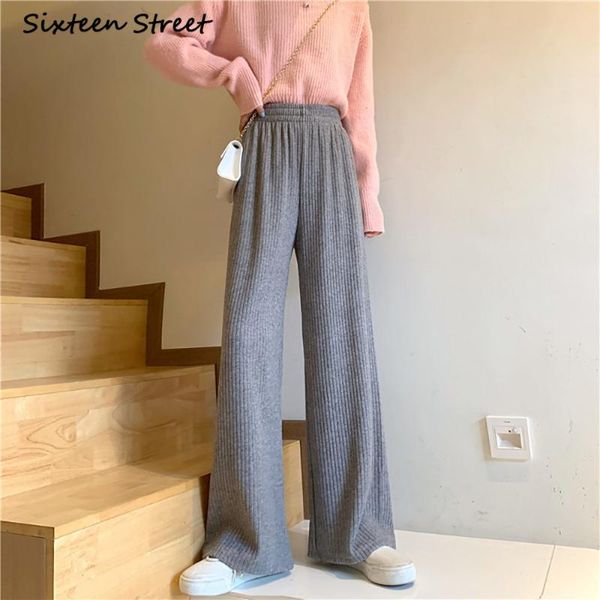 autumn winter thick pants for women trousers elastic high waist wide leg korean clothing fashion y2k harajuku female 2021 women's & cap, Black;white 
autumn winter thick pants for women trousers elastic high waist wide leg korean clothing fashion y2k harajuku female 2021 women's & cap, Black;white