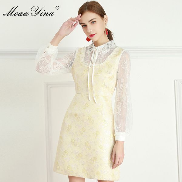 fashion designer dress summer women's dress beaded turn-down collar lace long sleeve jacquard dresses 210524, Black;gray
fashion designer dress summer women's dress beaded turn-down collar lace long sleeve jacquard dresses 210524, Black;gray