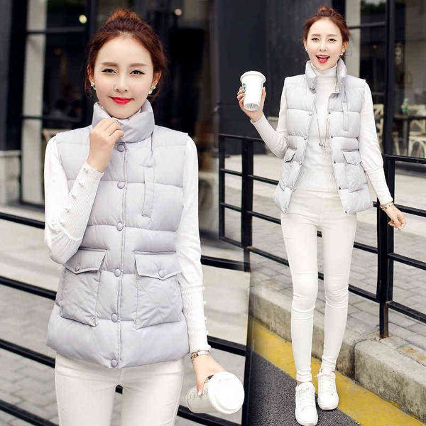 2021 women's spring and autumn down cotton et thickened short vest fashion, Black;white
2021 women's spring and autumn down cotton et thickened short vest fashion, Black;white