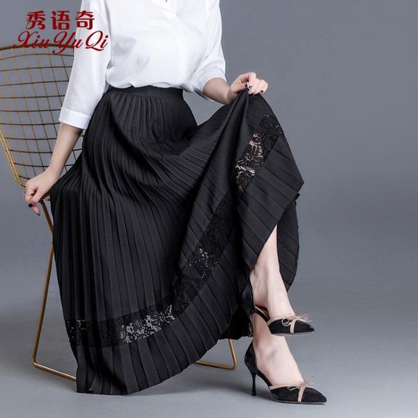 skirts winter autumn lace skirt women fashion elegant long pleated ladies vintage black faldas 860701
skirts winter autumn lace skirt women fashion elegant long pleated ladies vintage black faldas 860701
