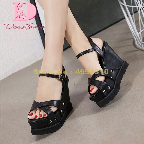 sandals female high platform summer fashion wedges heels women party office shoes, Black
sandals female high platform summer fashion wedges heels women party office shoes, Black