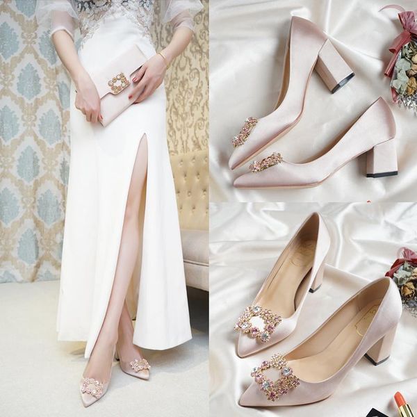 dress shoes ladies high heels 5 7cm thick square pointed toe metal stone buckle decoration champagne color pregnant women bride mother, Black
dress shoes ladies high heels 5 7cm thick square pointed toe metal stone buckle decoration champagne color pregnant women bride mother, Black