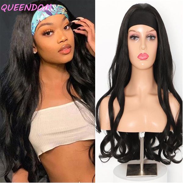 synthetic long body wave headband wigs for afro women 26 " easy half wavy turban wrap wig heat resistant cosplay fake hair, Black
synthetic long body wave headband wigs for afro women 26 " easy half wavy turban wrap wig heat resistant cosplay fake hair, Black