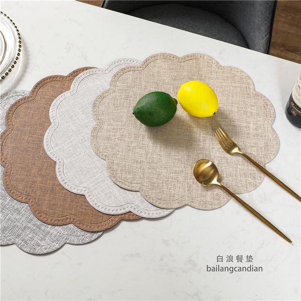 style waterproof oil resistant restaurant solid color circle pu western-style placemat household insulated decoration table mats & pads
style waterproof oil resistant restaurant solid color circle pu western-style placemat household insulated decoration table mats & pads