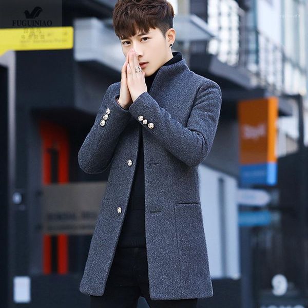 men's trench coats rich bird autumn and winter windbreaker medium long korean slim thickened woolen coat with cotton, Tan;black
men's trench coats rich bird autumn and winter windbreaker medium long korean slim thickened woolen coat with cotton, Tan;black