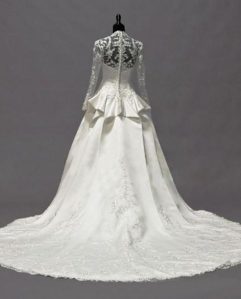 gorgeous kate middleton a line wedding dresses long train bridal gowns v-neck ivory lace appliques peplum bride dress pleats plus size sping, White
gorgeous kate middleton a line wedding dresses long train bridal gowns v-neck ivory lace appliques peplum bride dress pleats plus size sping, White