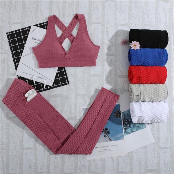 2 piece fitness sports set womens legging seamless high waist with pockets leggings suit push up bra women gym, Black
2 piece fitness sports set womens legging seamless high waist with pockets leggings suit push up bra women gym, Black