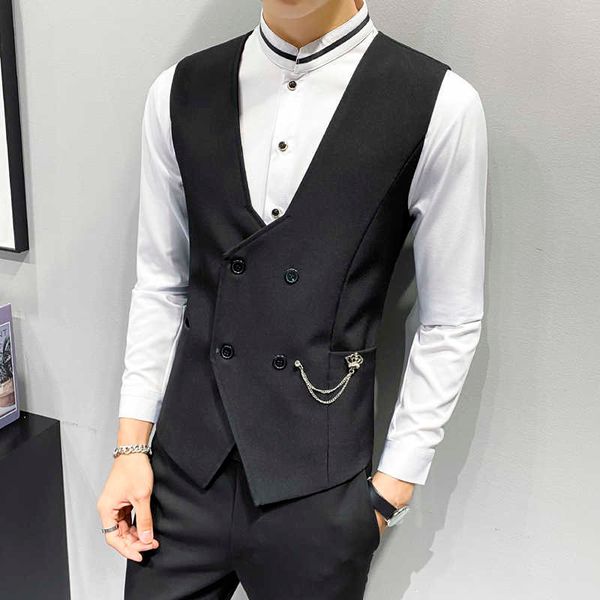 mens vest double-breasted waistcoat male prom party disco waiter sleeveless clothes casual slim dress vest tuxedo gilet 210527, Black;white
mens vest double-breasted waistcoat male prom party disco waiter sleeveless clothes casual slim dress vest tuxedo gilet 210527, Black;white