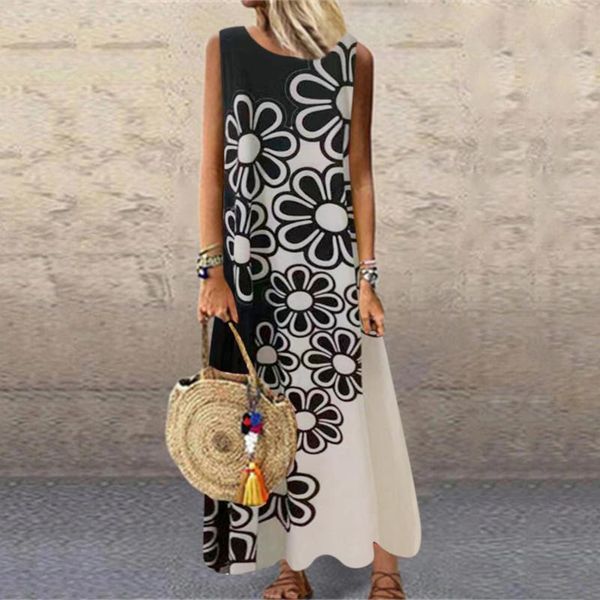 casual dresses women summer dress floral print maxi bohemian hippie beach long women's clothing 2021 vestidos de verano, Black;gray
casual dresses women summer dress floral print maxi bohemian hippie beach long women's clothing 2021 vestidos de verano, Black;gray
