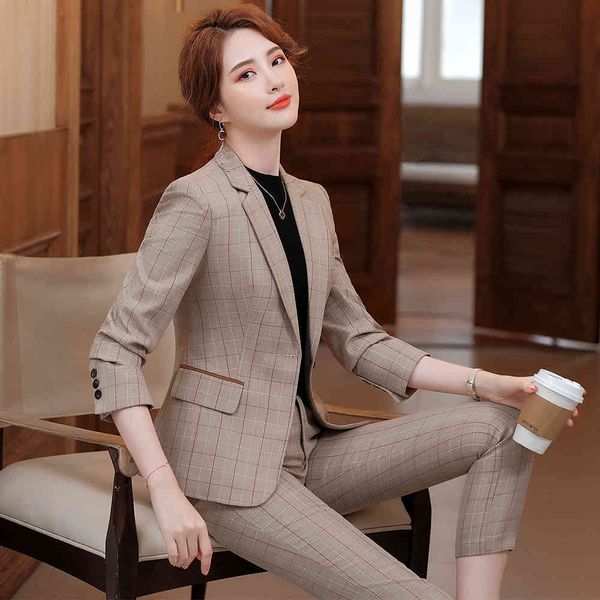 pant female fashion khaki blue plaid blazer and suit pants ladies s-4xl formal two sets for spring fall, White
pant female fashion khaki blue plaid blazer and suit pants ladies s-4xl formal two sets for spring fall, White