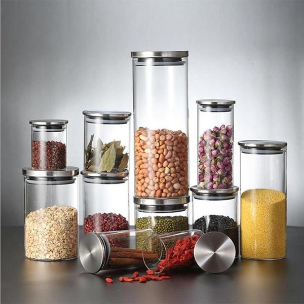 250/300/350/450ml glass airtight storage jars kitchen canister containers for candy cookies sugar flour bottles &
250/300/350/450ml glass airtight storage jars kitchen canister containers for candy cookies sugar flour bottles &