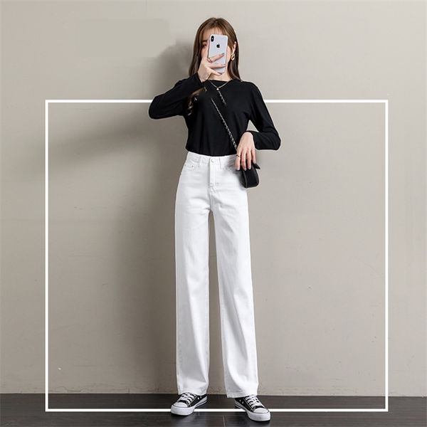 realeft 2021 new casual white jeans for ladies fashion high waist loose wide-legged women pants female trousers spring, Blue
realeft 2021 new casual white jeans for ladies fashion high waist loose wide-legged women pants female trousers spring, Blue