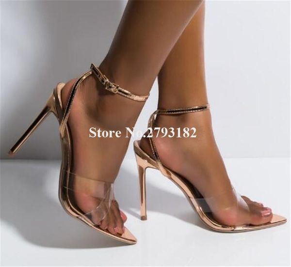 women charming pointed open toe pvc straps cross stiletto heel sandals gold silver transparent high dress heels, Black
women charming pointed open toe pvc straps cross stiletto heel sandals gold silver transparent high dress heels, Black