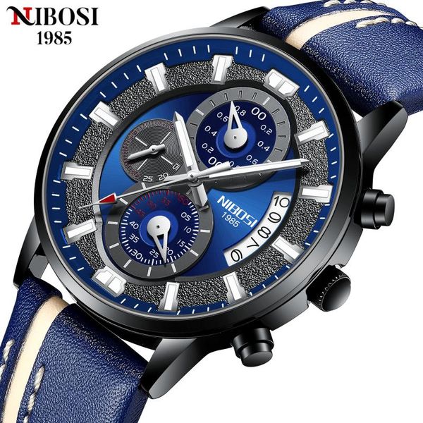 wristwatches nibosi fashion leather watch luxury waterproof date chronograph clock quartz sport men's relogio masculino, Slivery;brown
wristwatches nibosi fashion leather watch luxury waterproof date chronograph clock quartz sport men's relogio masculino, Slivery;brown