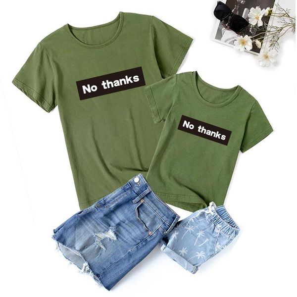 family matching outfits summer no thanks letter print look clothes mother daughter t shirts mommy kid baby short sleeve top, Blue
family matching outfits summer no thanks letter print look clothes mother daughter t shirts mommy kid baby short sleeve top, Blue