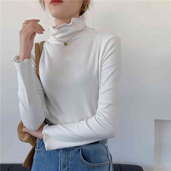 knits full-sleeved pullovers basewear basic half-turtleneck chic loose warm casual tee retro gentle t-shirts i0by, White
knits full-sleeved pullovers basewear basic half-turtleneck chic loose warm casual tee retro gentle t-shirts i0by, White
