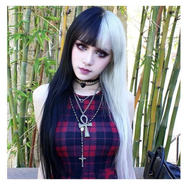 other event & party supplies 1pcs two-color long straight hair wigs black and white wig for women cosplay masquerade yin yang gothic fake ai
other event & party supplies 1pcs two-color long straight hair wigs black and white wig for women cosplay masquerade yin yang gothic fake ai