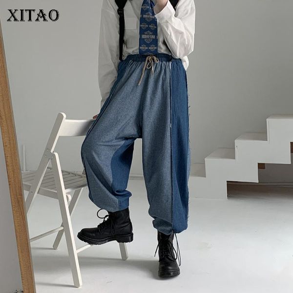 women's pants & capris xitao pleated wide leg fashion women drawstring elastic waist patchwork 2021 autumn elegant loose zp1885, Black;white
women's pants & capris xitao pleated wide leg fashion women drawstring elastic waist patchwork 2021 autumn elegant loose zp1885, Black;white