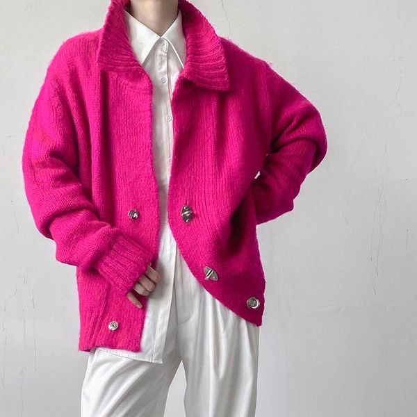 men's sweaters sweatercoat metal buckle design lael kinttwear 2021 korean trend mohair single breast sweater autumn winter, White;black
men's sweaters sweatercoat metal buckle design lael kinttwear 2021 korean trend mohair single breast sweater autumn winter, White;black