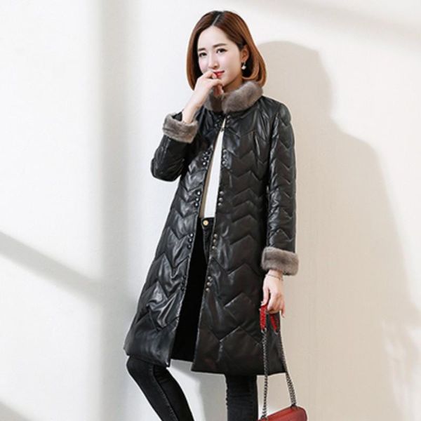 womens genuine luxury leather down jacket 2021 winter collar slim sheepskin coat office lady warm overcoat m-3xl women's & faux, Black
womens genuine luxury leather down jacket 2021 winter collar slim sheepskin coat office lady warm overcoat m-3xl women's & faux, Black